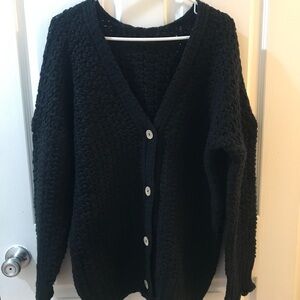 Black Knit Cardigan - Women’s Size Large